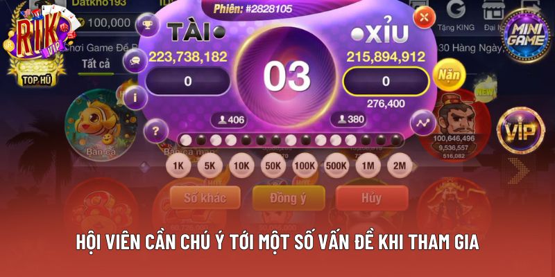 Hội viên cần chú ý tới một số vấn đề khi tham gia